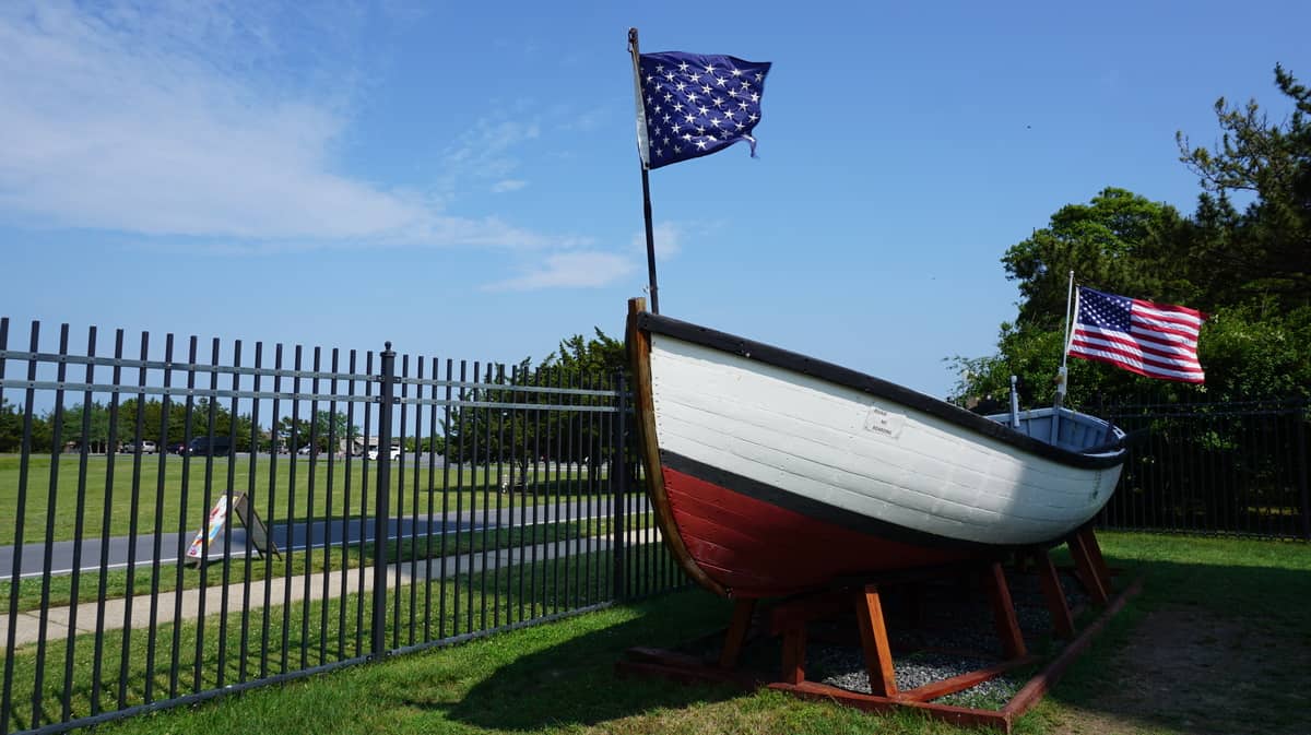 Visited a boat displayed at a park in Cape May, NJ, during a beach summer weekend trip. | Sincerely Yasmin